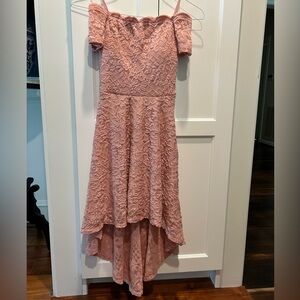 Dusty rose cocktail lace cocktail dress